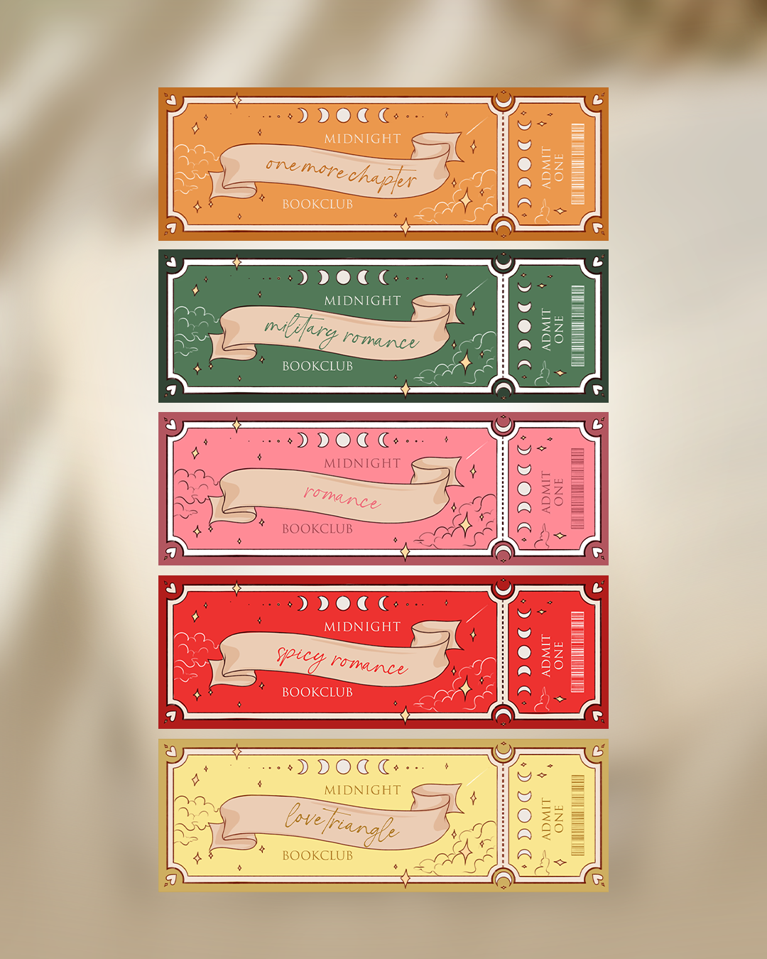 Bookmarks - Midnight Bookclub, book aesthetic
