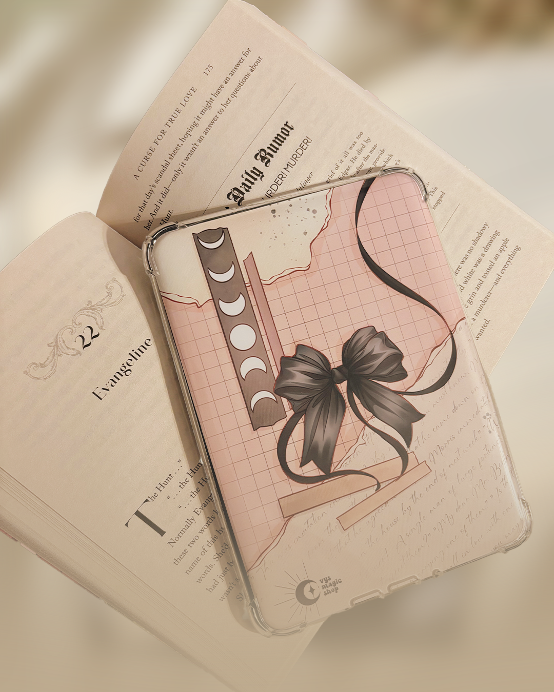 E-reader Insert - Coquette, book aesthetic