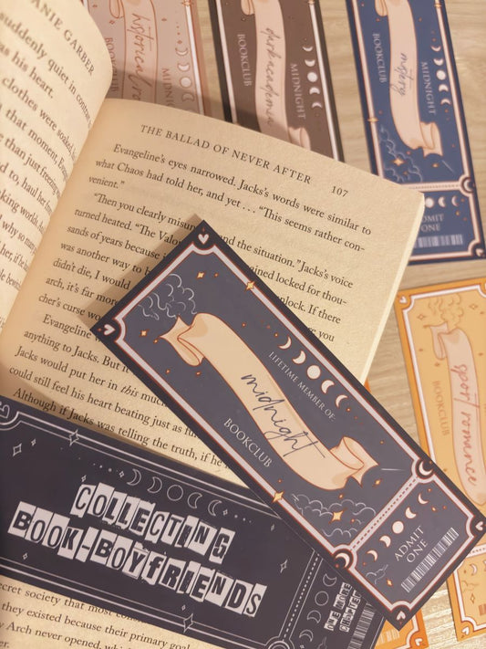 Bookmarks - Midnight Bookclub, book aesthetic