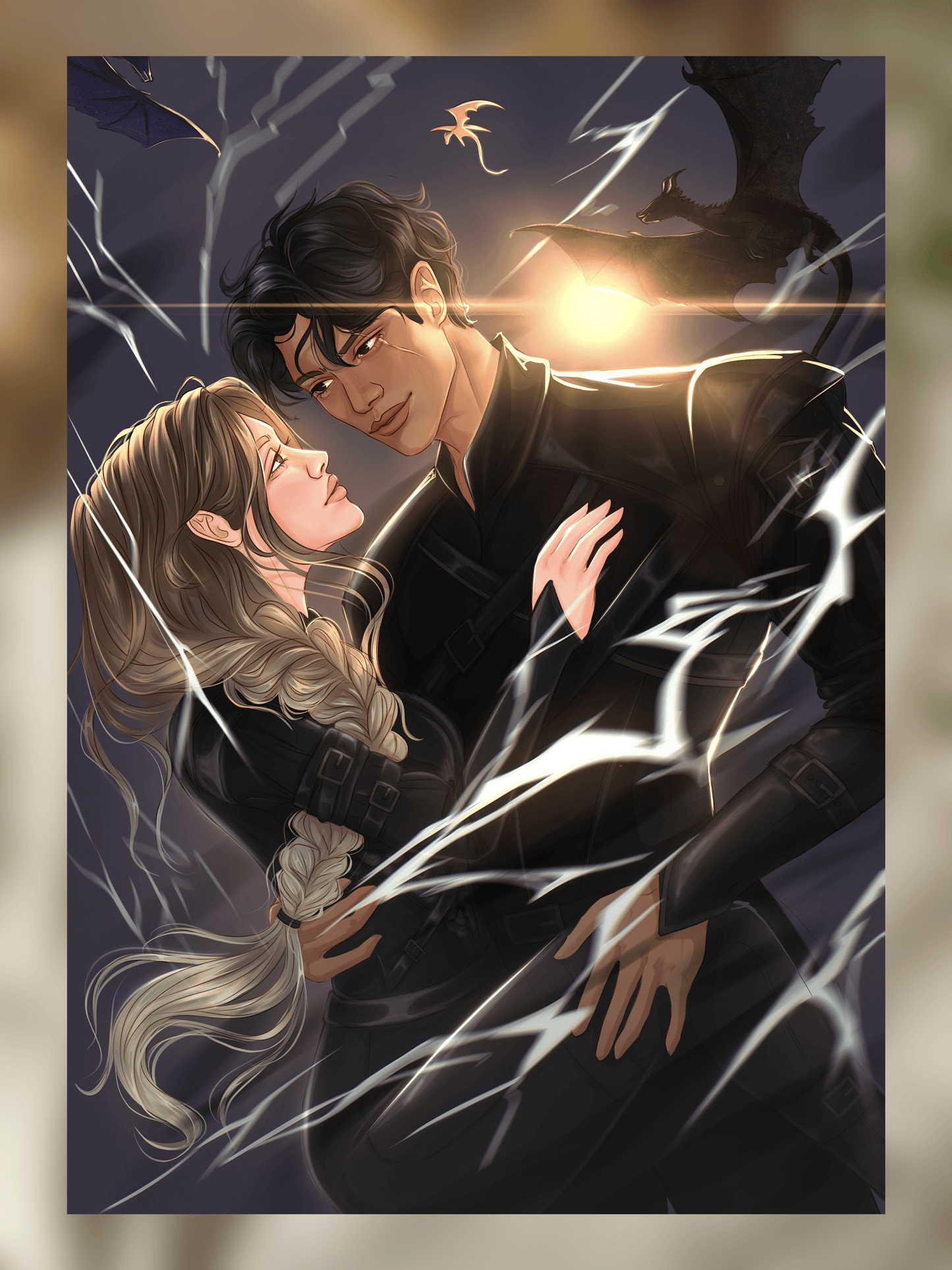 Fourth Wing - Wallpaper for mobile devices, Violet x Xaden fanart - Vy's Magic Shop ✨