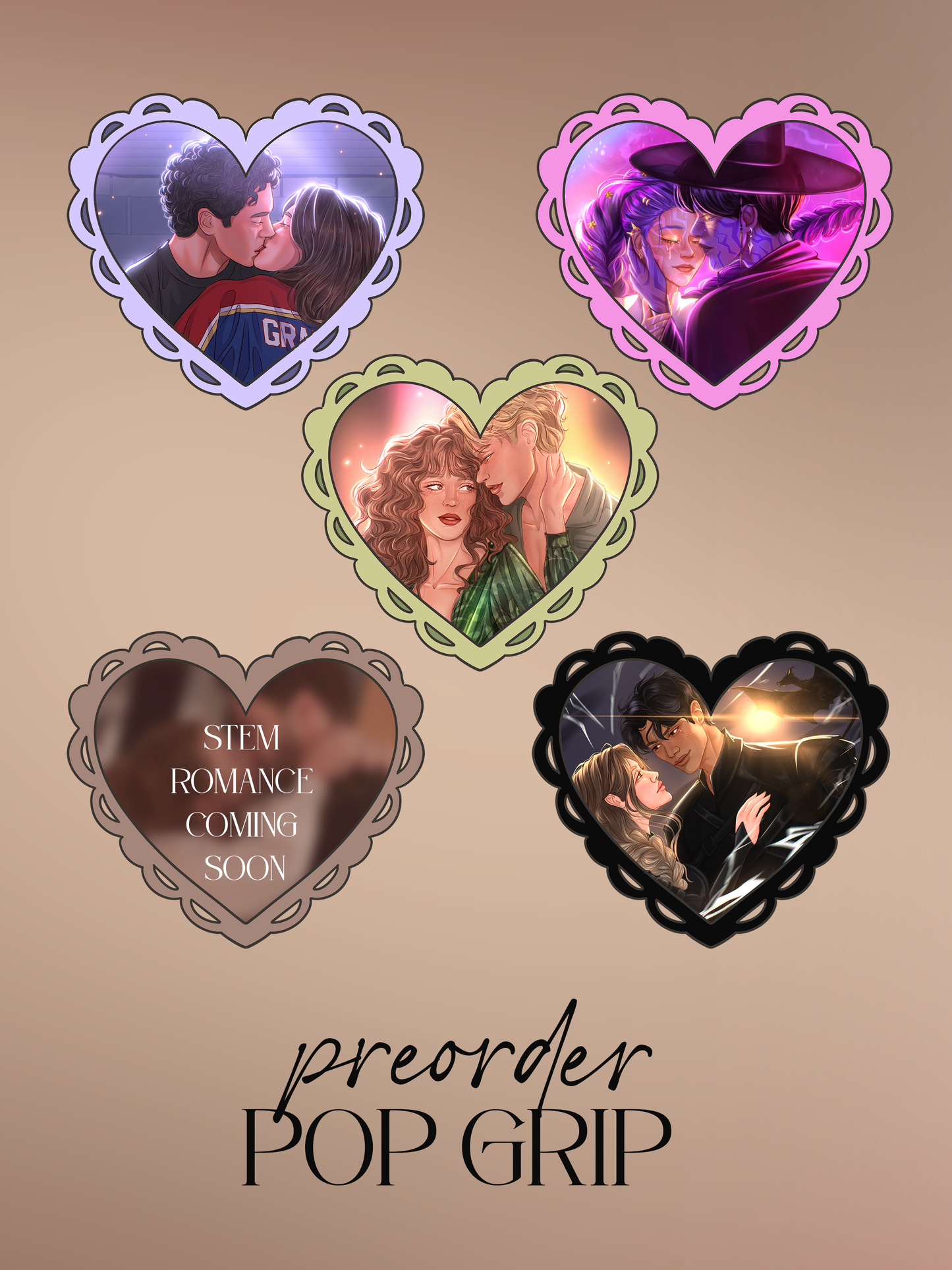 PREORDER - Pop Grip, Bookish Fanart