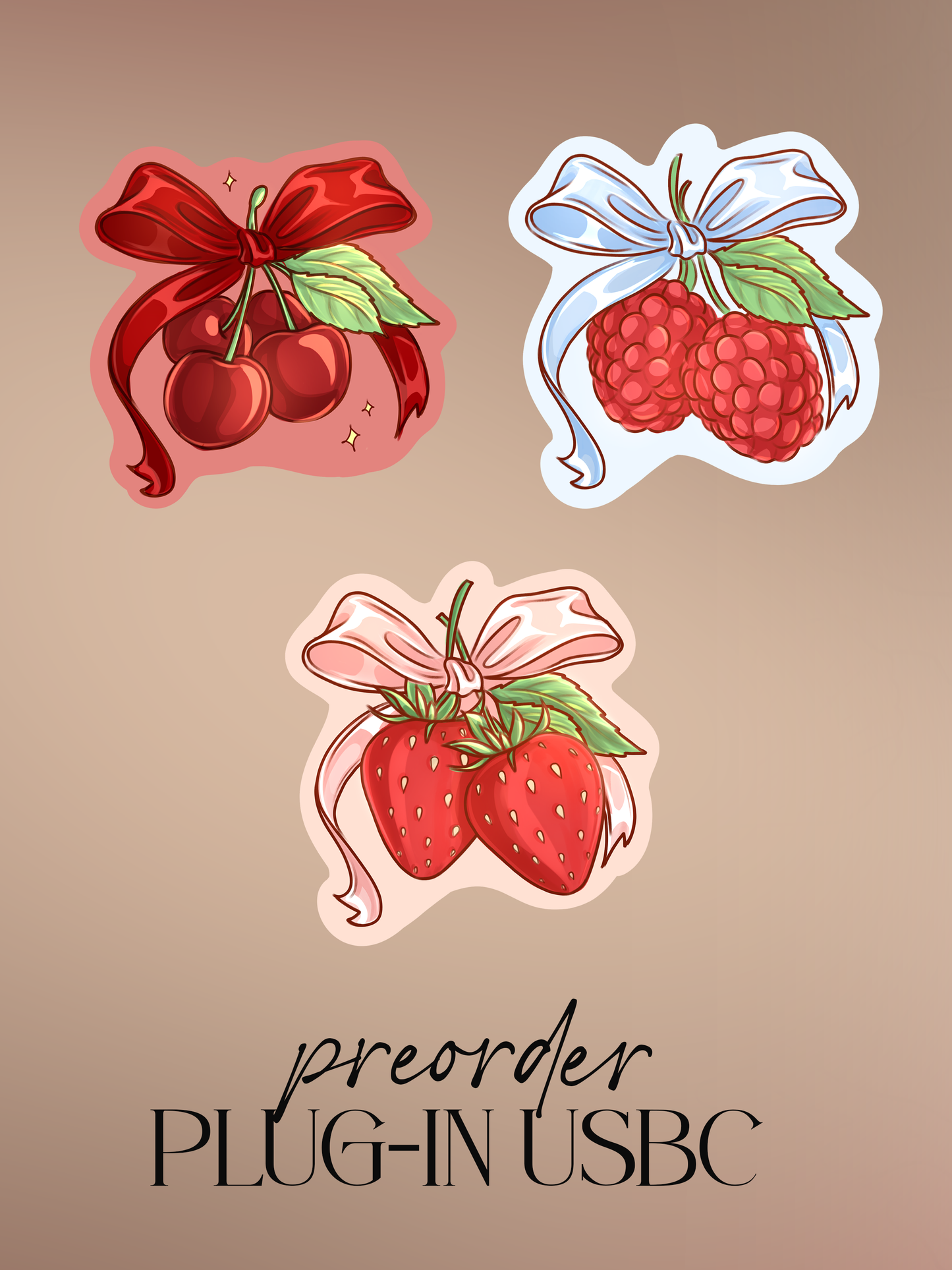 PREORDER USB-C Plug-In Coquette Fruits