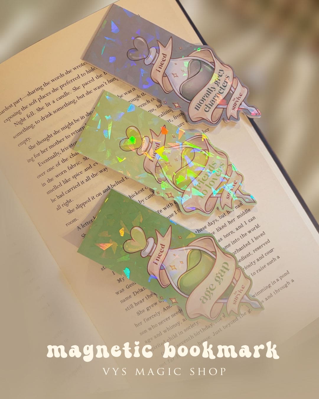 Magnetic Bookmarks - Tropes Love Potions, book aesthetic