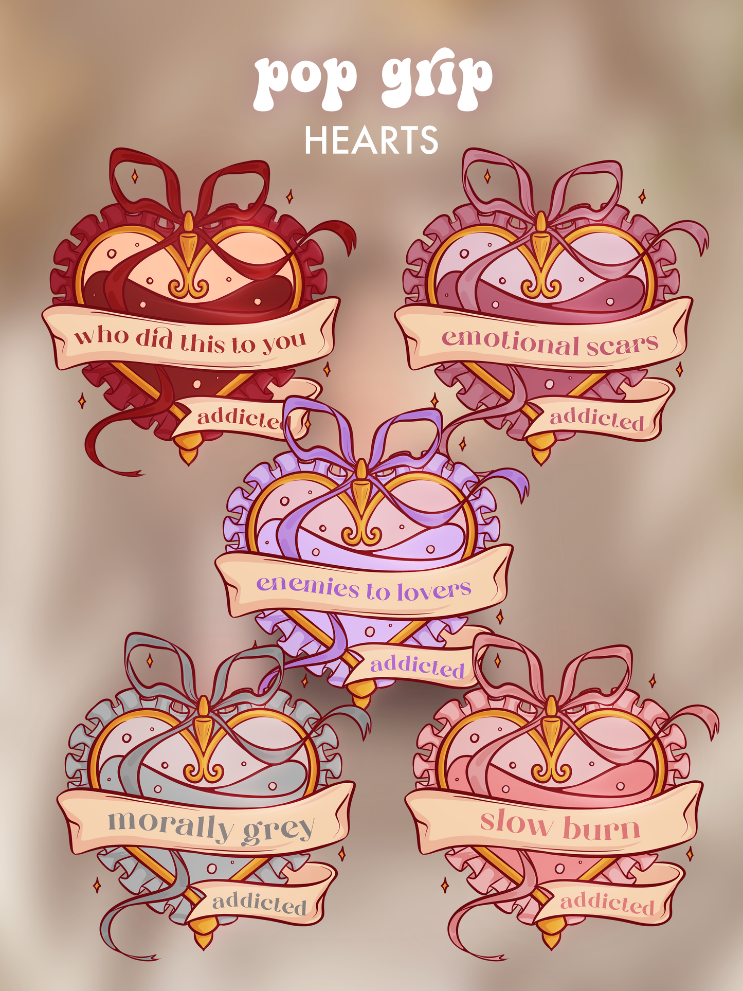 PREORDER - Pop Grip, Tropes Heart