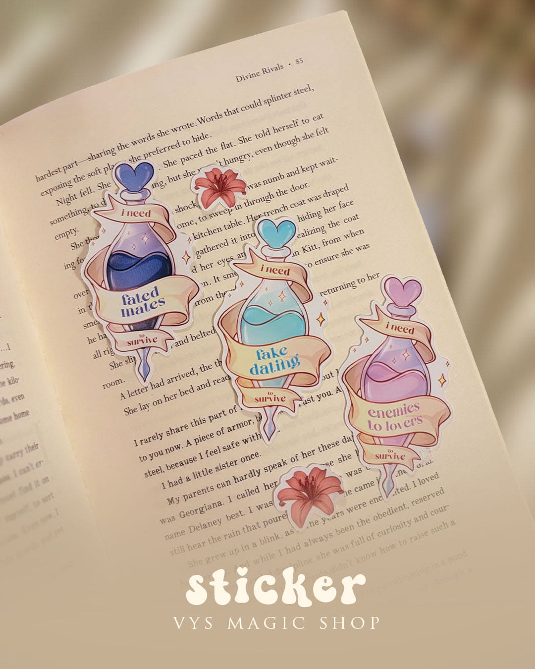 Stickers - Tropes Love Potions, kindle & scrapbooking aesthetic