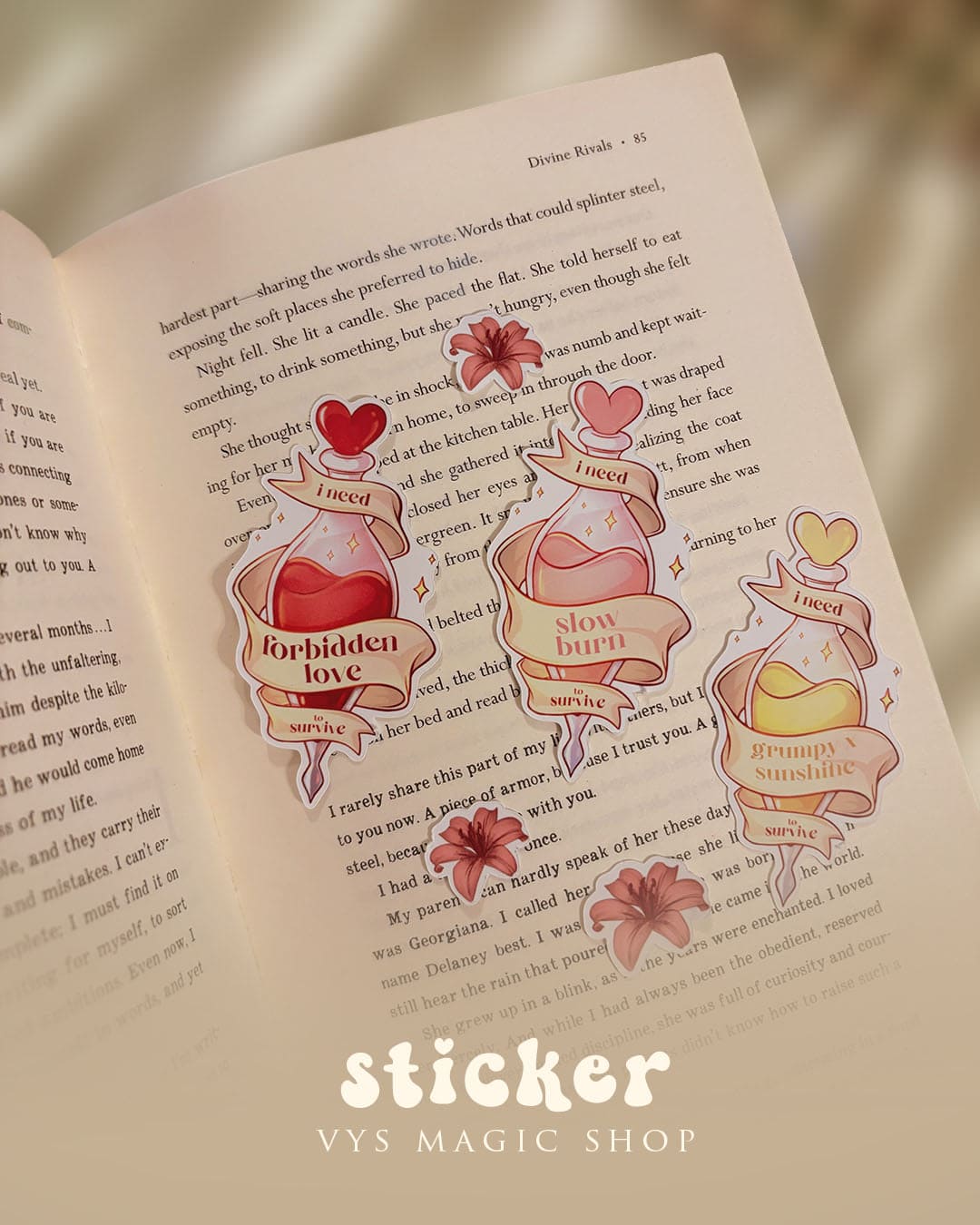 Stickers - Tropes Love Potions, kindle & scrapbooking aesthetic