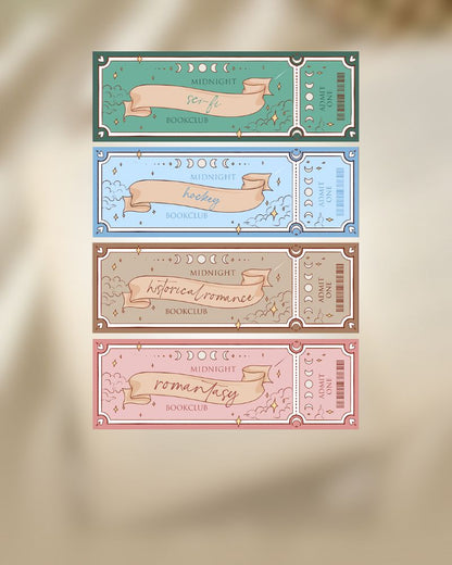 Bookmarks - Midnight Bookclub, book aesthetic