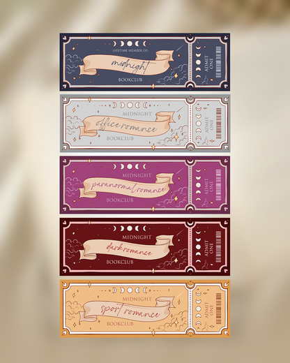 Bookmarks - Midnight Bookclub, book aesthetic