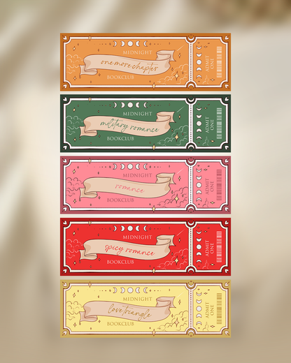 Bookmarks - Midnight Bookclub, book aesthetic