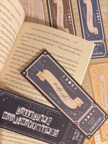 Bookmarks - Midnight Bookclub, book aesthetic
