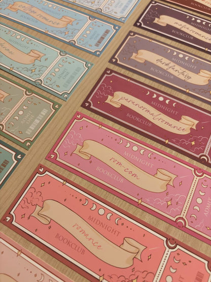 Bookmarks - Midnight Bookclub, book aesthetic