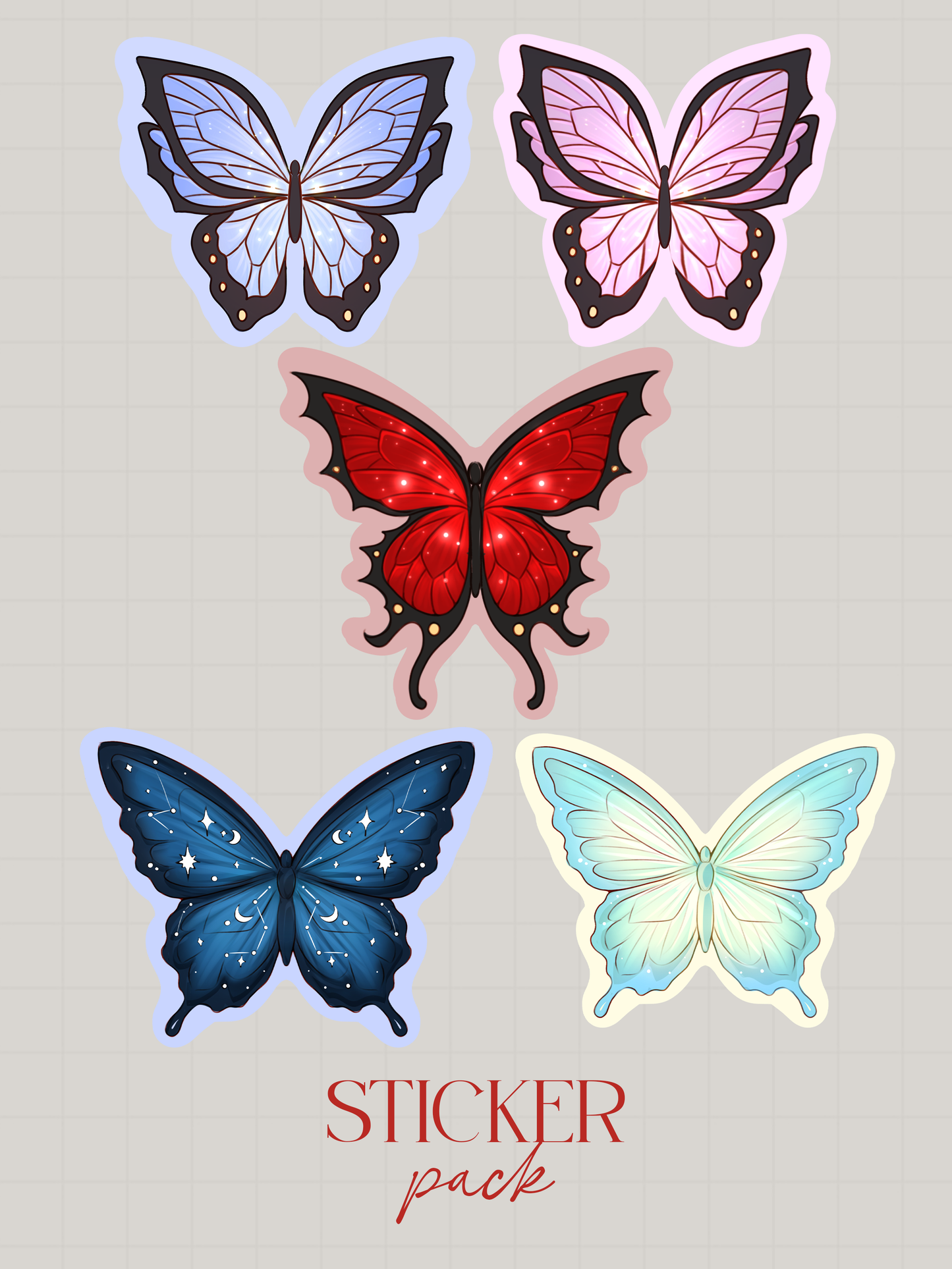 Stickers pack - Keep Swimming