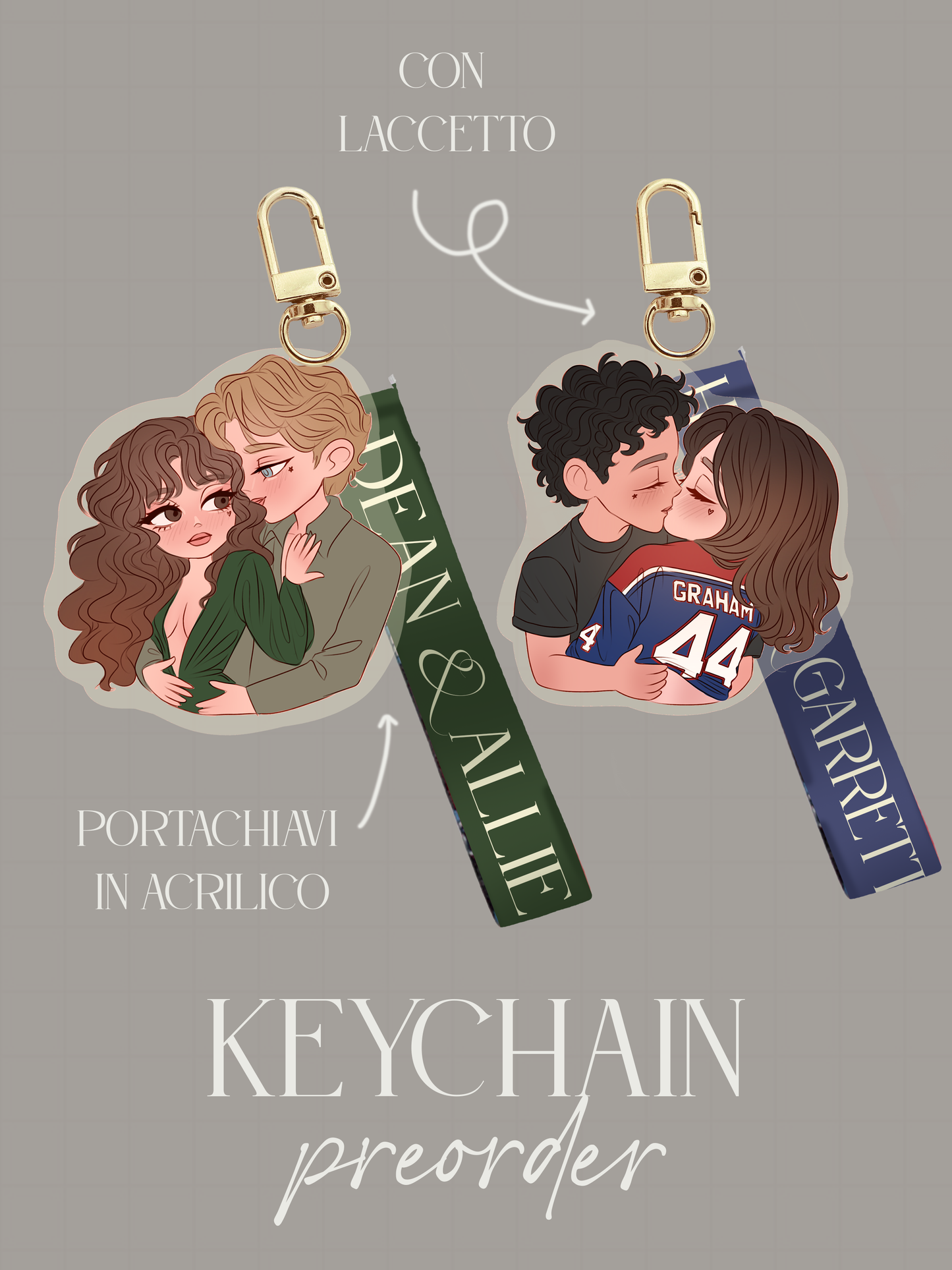 PREORDER - Keychain Hockey couple