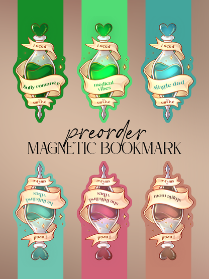 Magnetic Bookmarks - Tropes Love Potions, book aesthetic